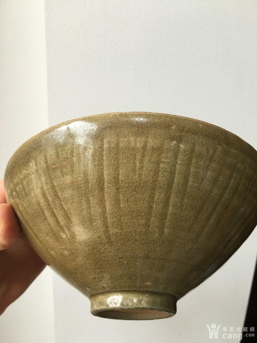 宋越窑双面工刻花大碗