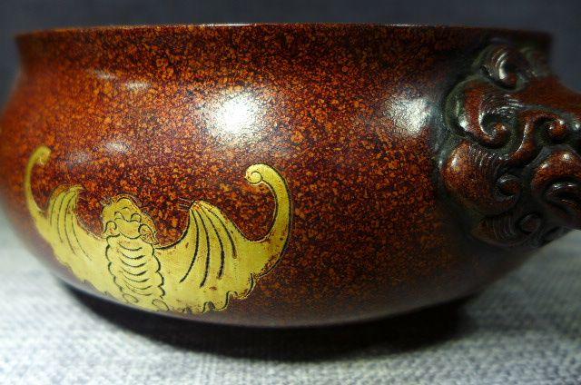 琴书侣款铜香炉