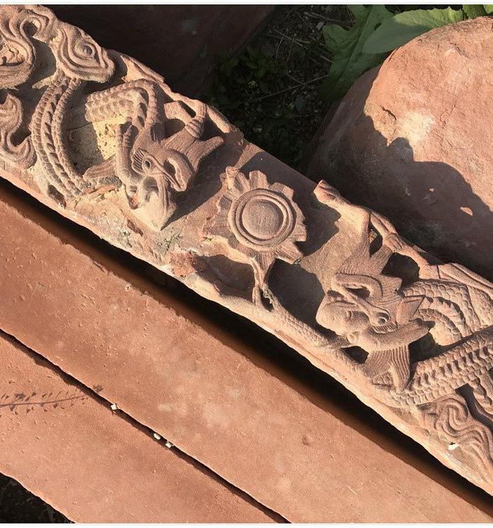 明清老石雕 一套门框石架 红砂石 g 822