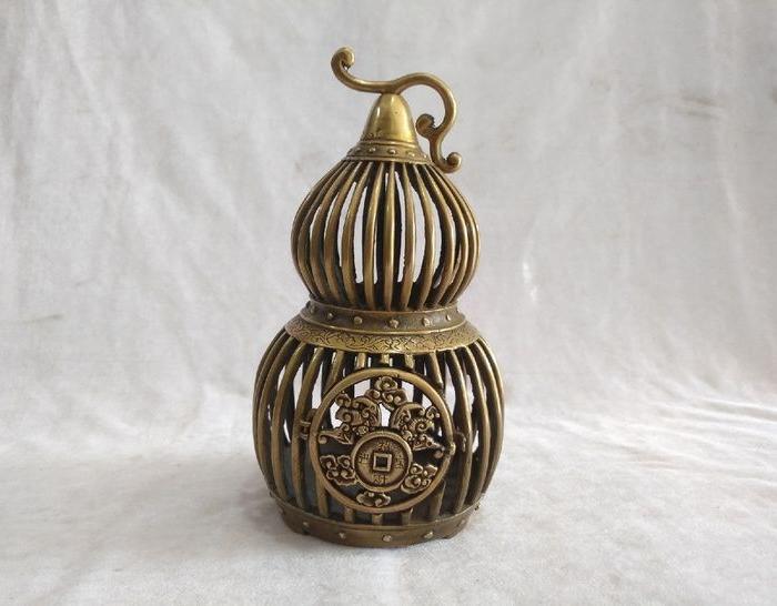 纯铜葫芦型鸟笼