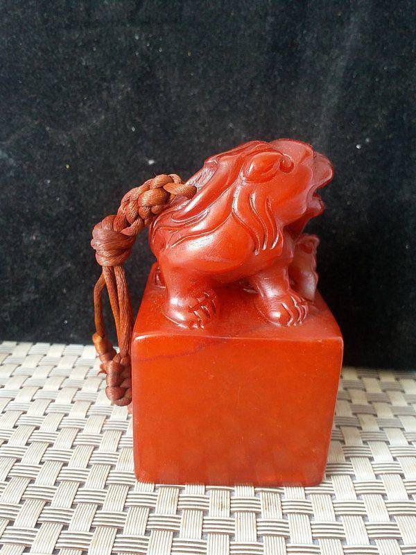 珍稀红田黄老印章