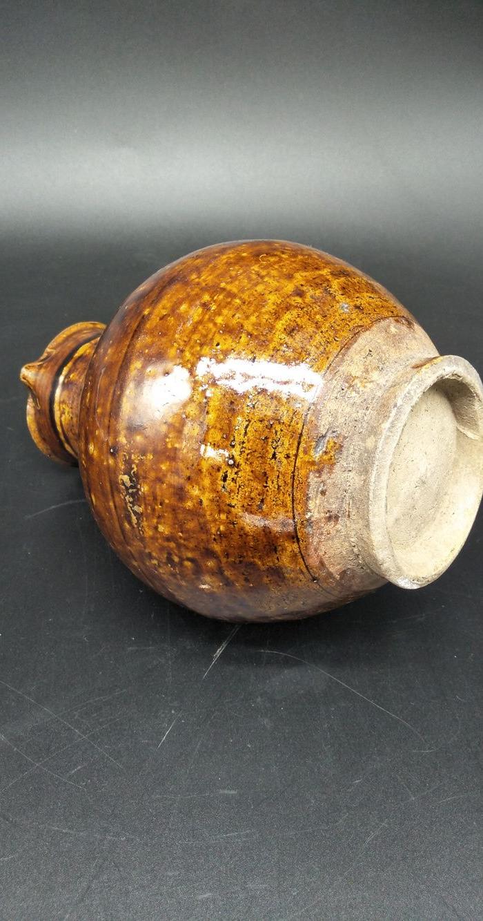 全品西坝窑玻璃酱釉执壶