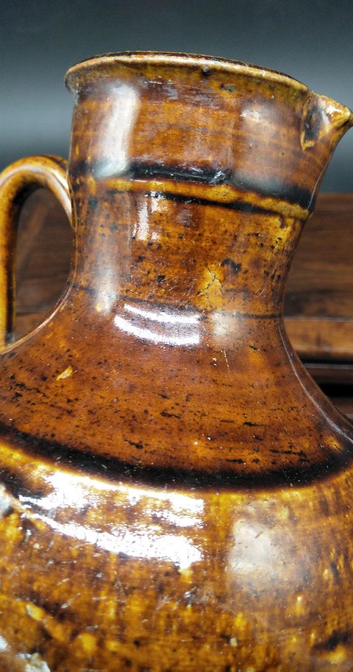 全品西坝窑玻璃酱釉执壶