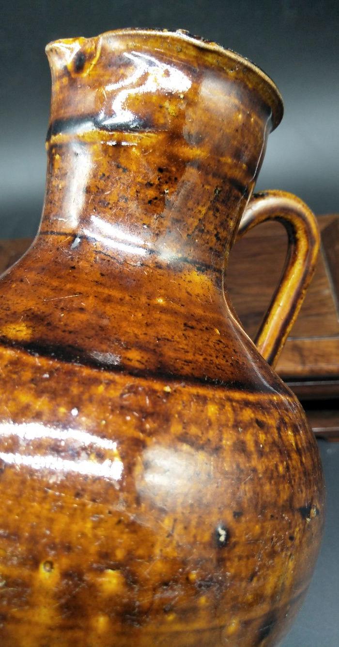 全品西坝窑玻璃酱釉执壶