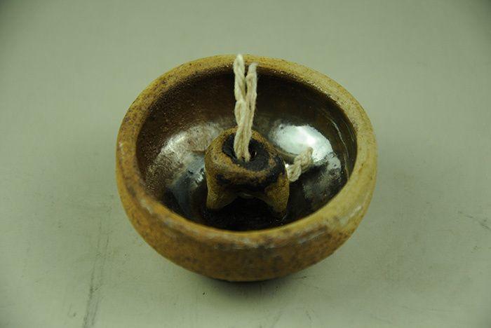 清代黑釉瓷老油灯古灯盏磁州窑老瓷器陈设摆件收藏品包老包真