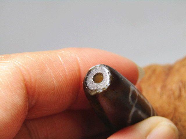 藏传玛瑙 降魔杵天珠 风化清晰