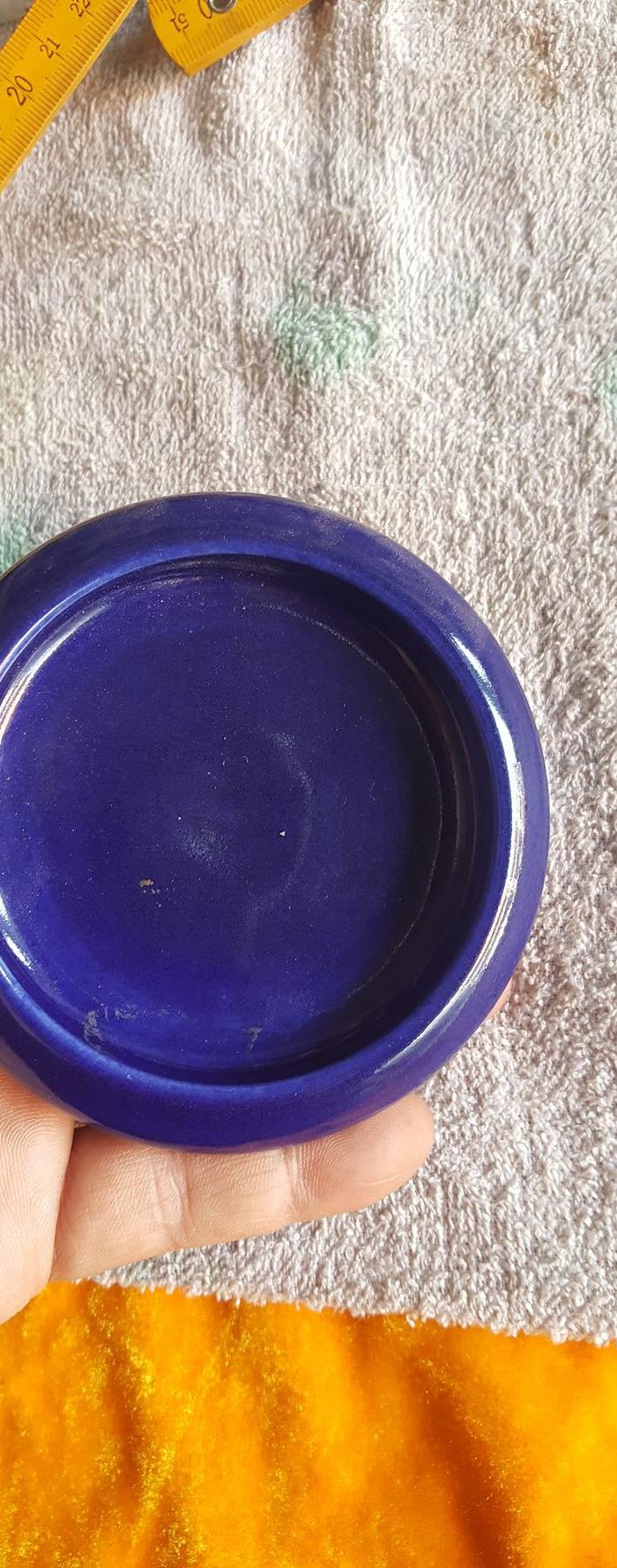 下乡收到传世的清代早期霁蓝釉老笔洗