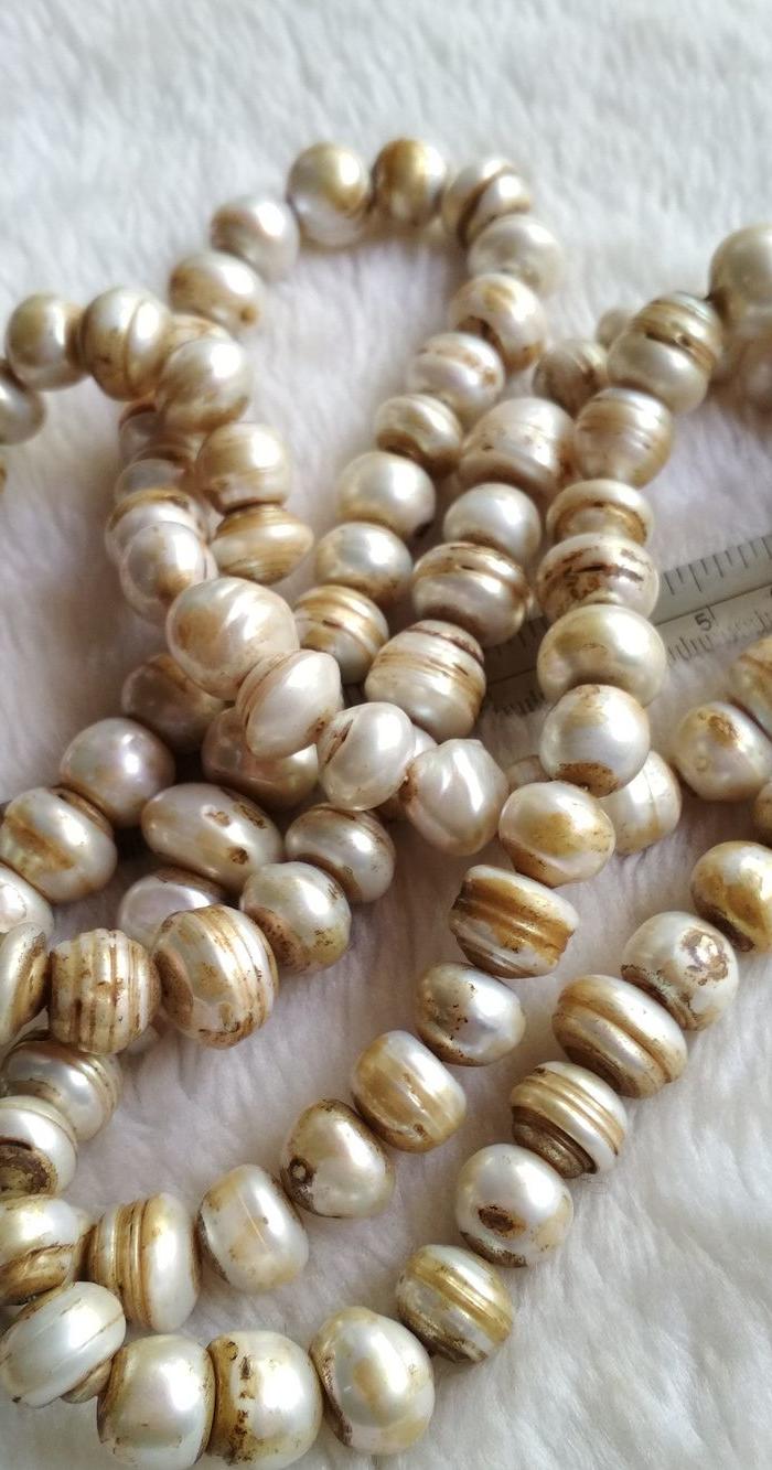 天然老珍珠佛珠项链 108颗