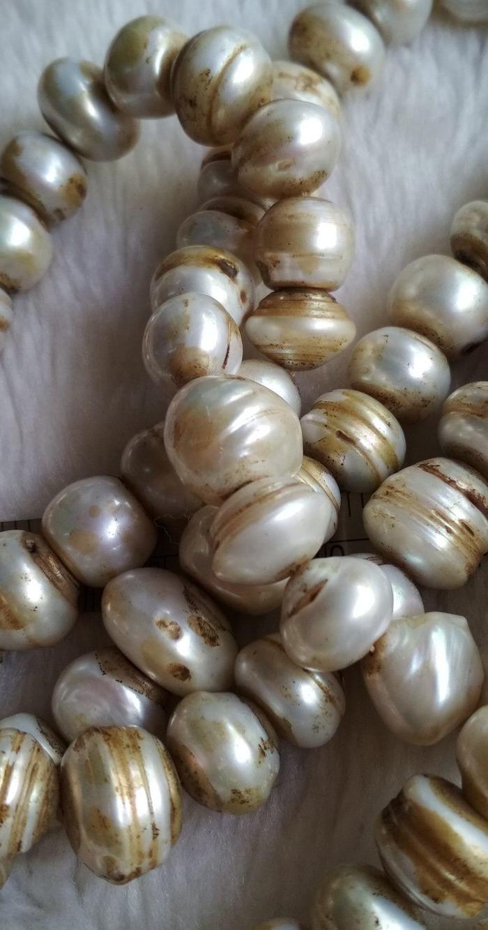 天然老珍珠佛珠项链 108颗