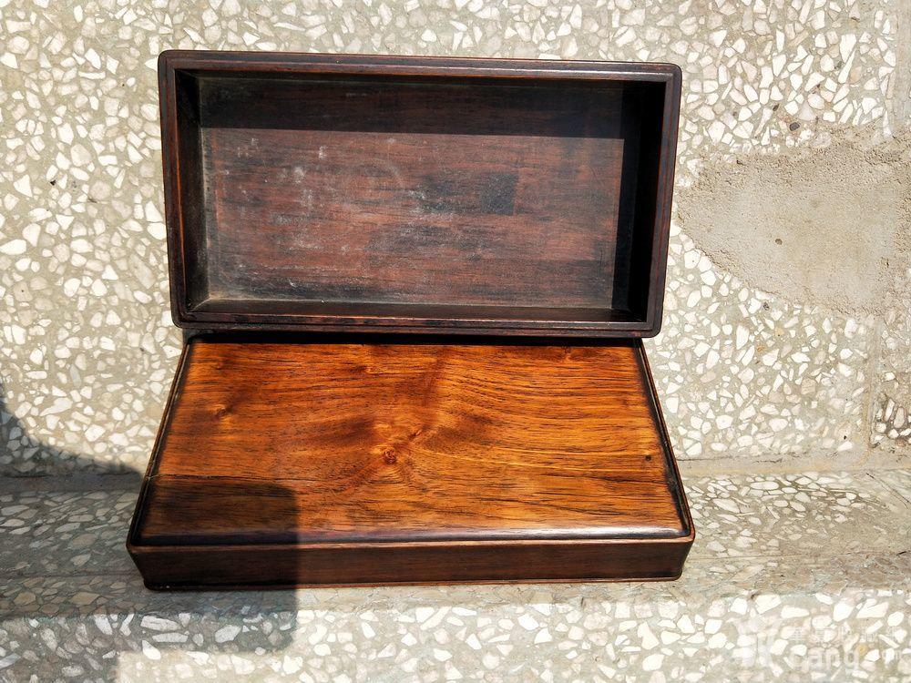 清代老海南黄花梨 宝盒 拜帖盒 尺寸24.5x13x8cm