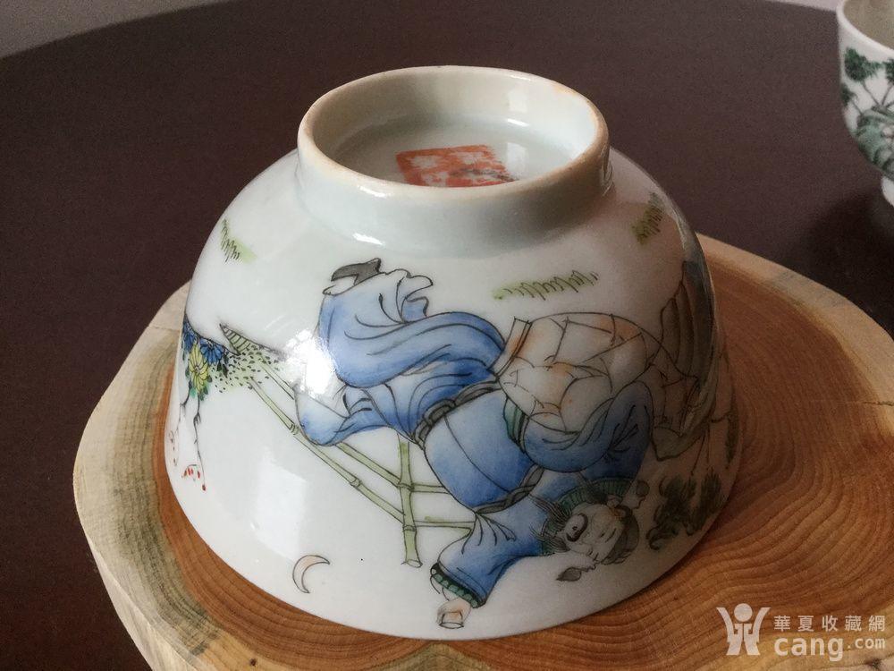 民国名家:吴少峰鑫源轩太白醉酒小碗一对