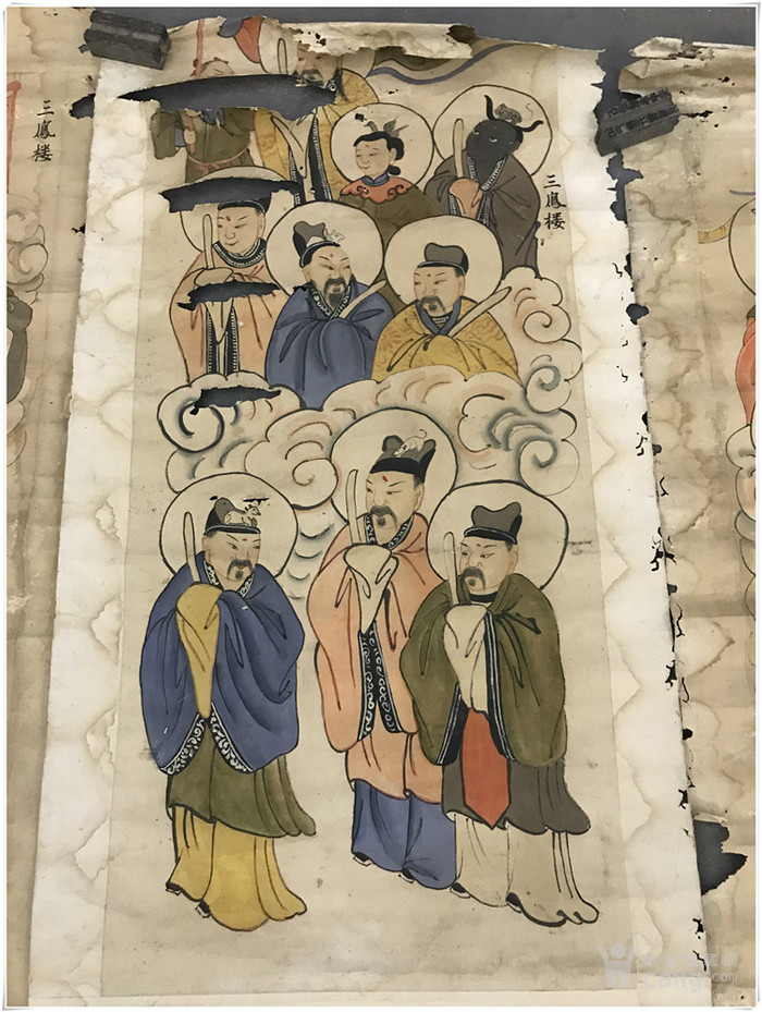 g 993清代早期老字画 道教神仙画像一套六张