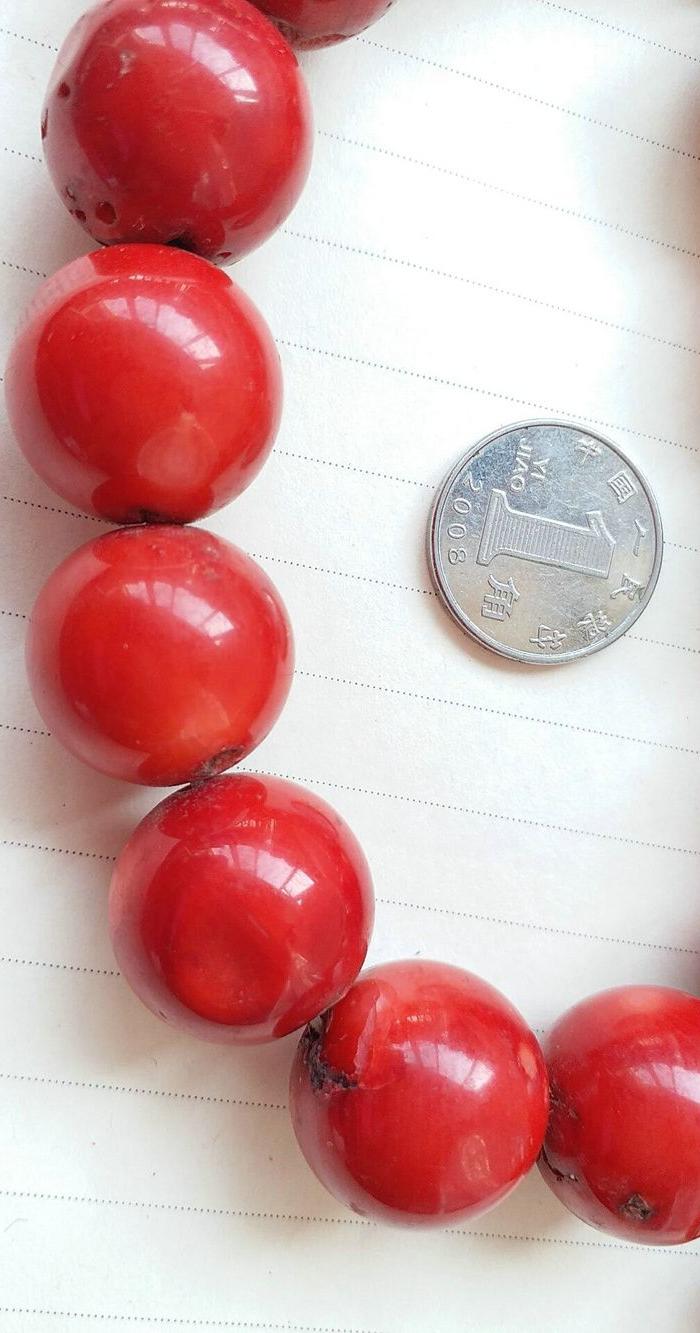 天然珊瑚珠子重150克