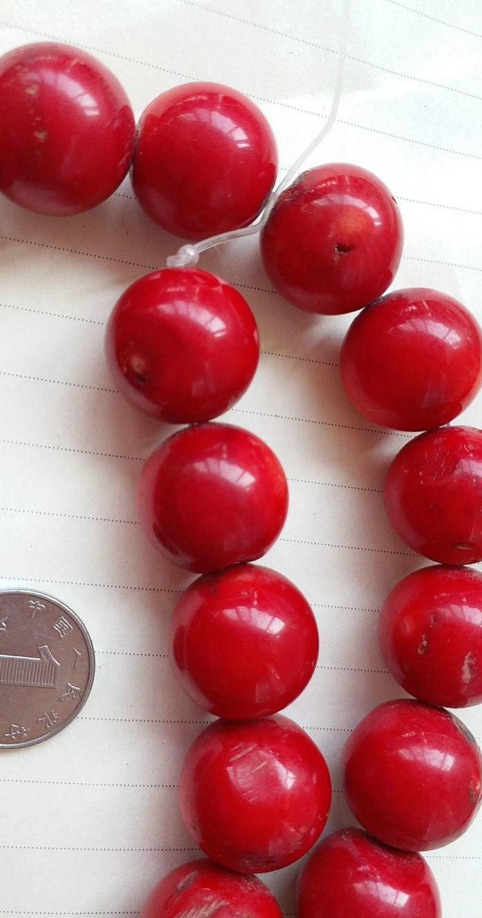 天然珊瑚珠子重150克