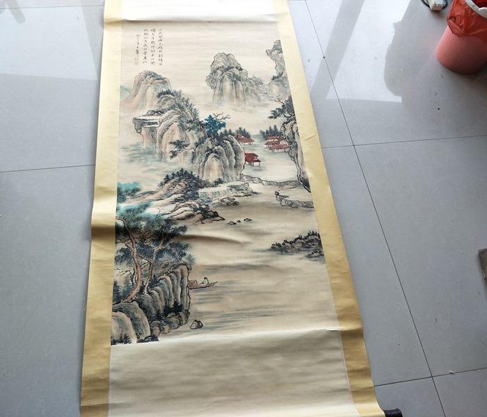 清代传世名人王翠山水画