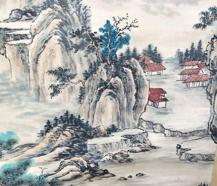 清代传世名人王翠山水画