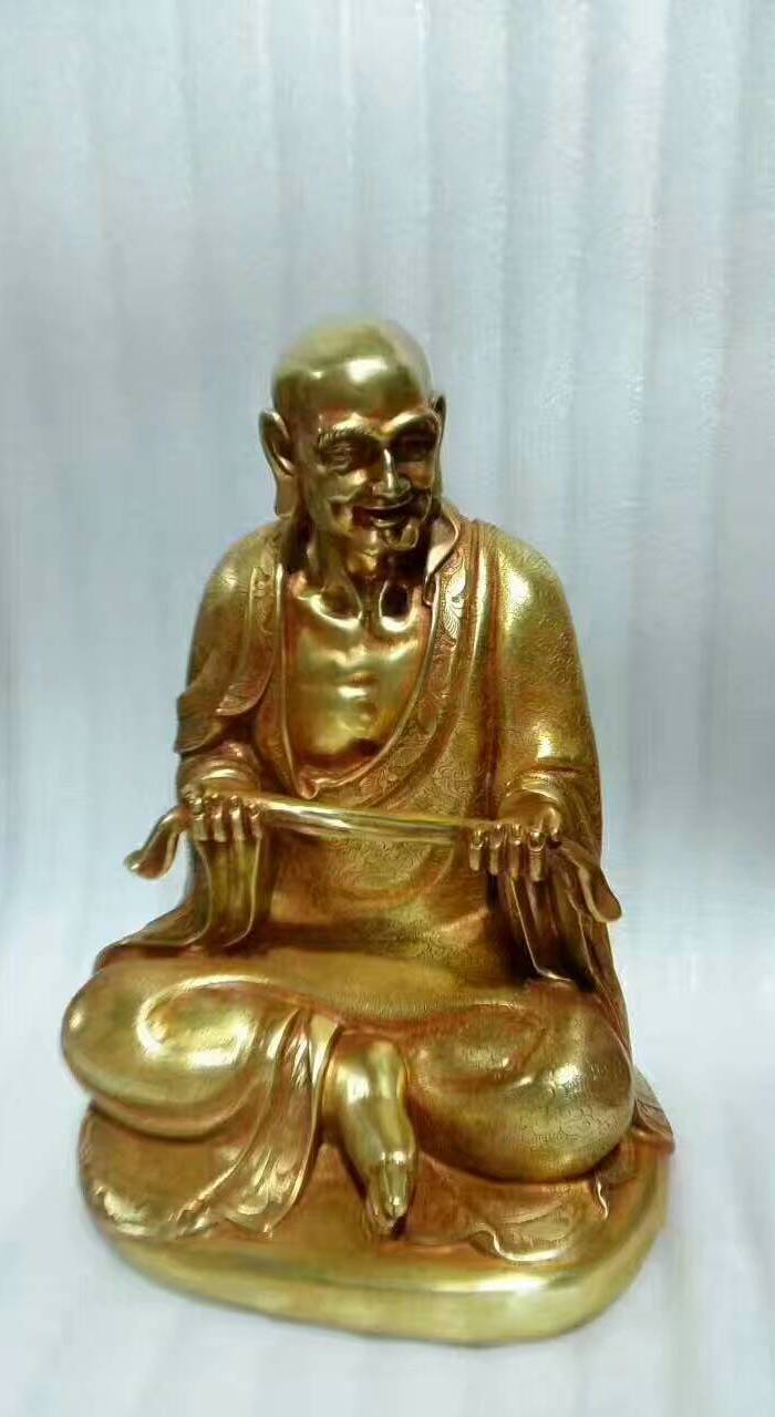 古代鎏金18罗汉45厘米 1 9