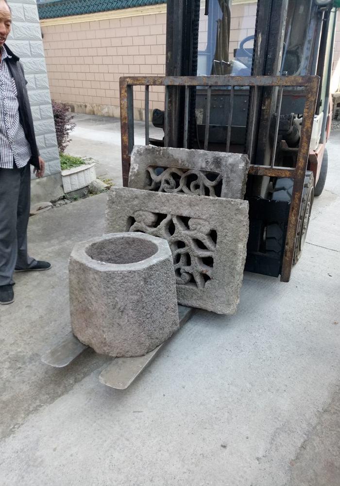 江啸堂 藏品 古玩 清代八*井口1只老石头井口庭院石 古董