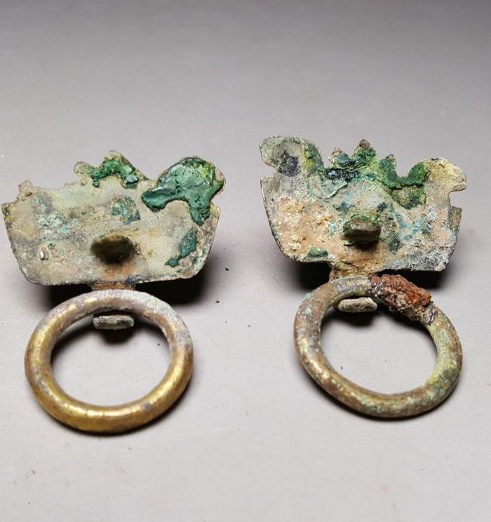 汗鎏金铺手一对