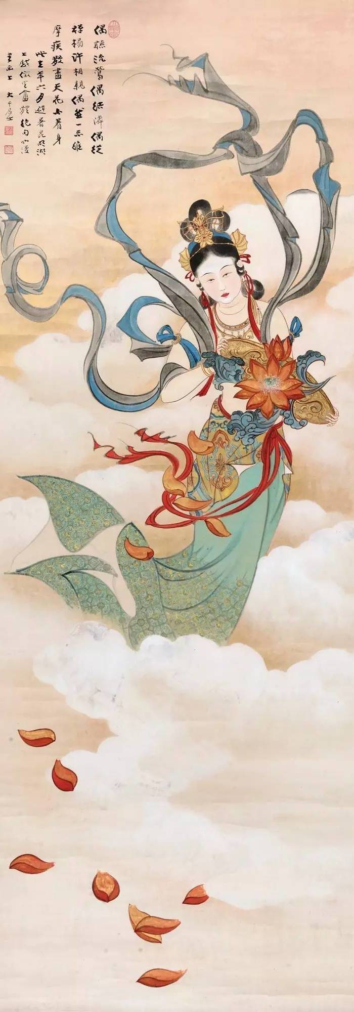 张大千天女散花