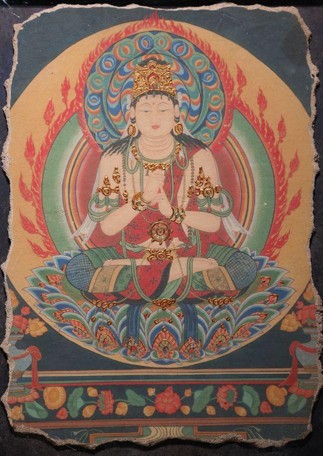     描述:岩洞壁画大日如来,释迦