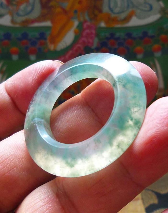 润美灵动的战汉老水草玛瑙三才环