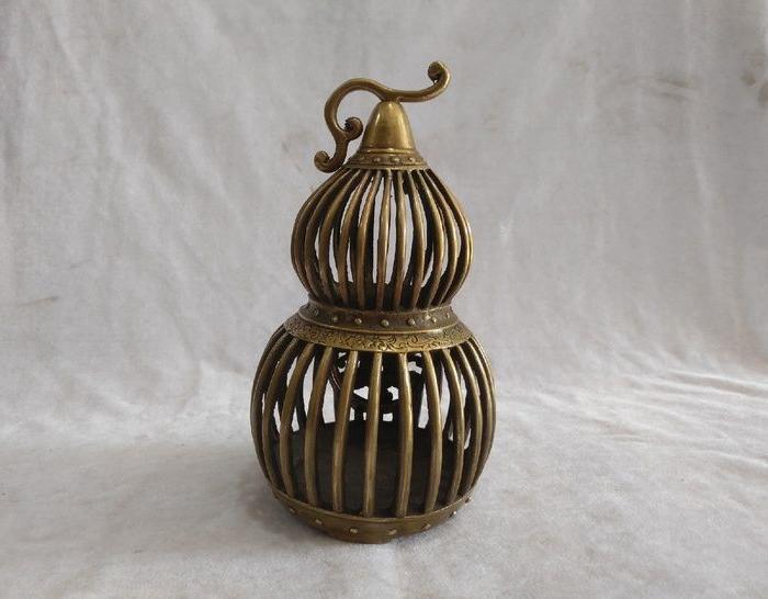 纯铜葫芦型型鸟笼