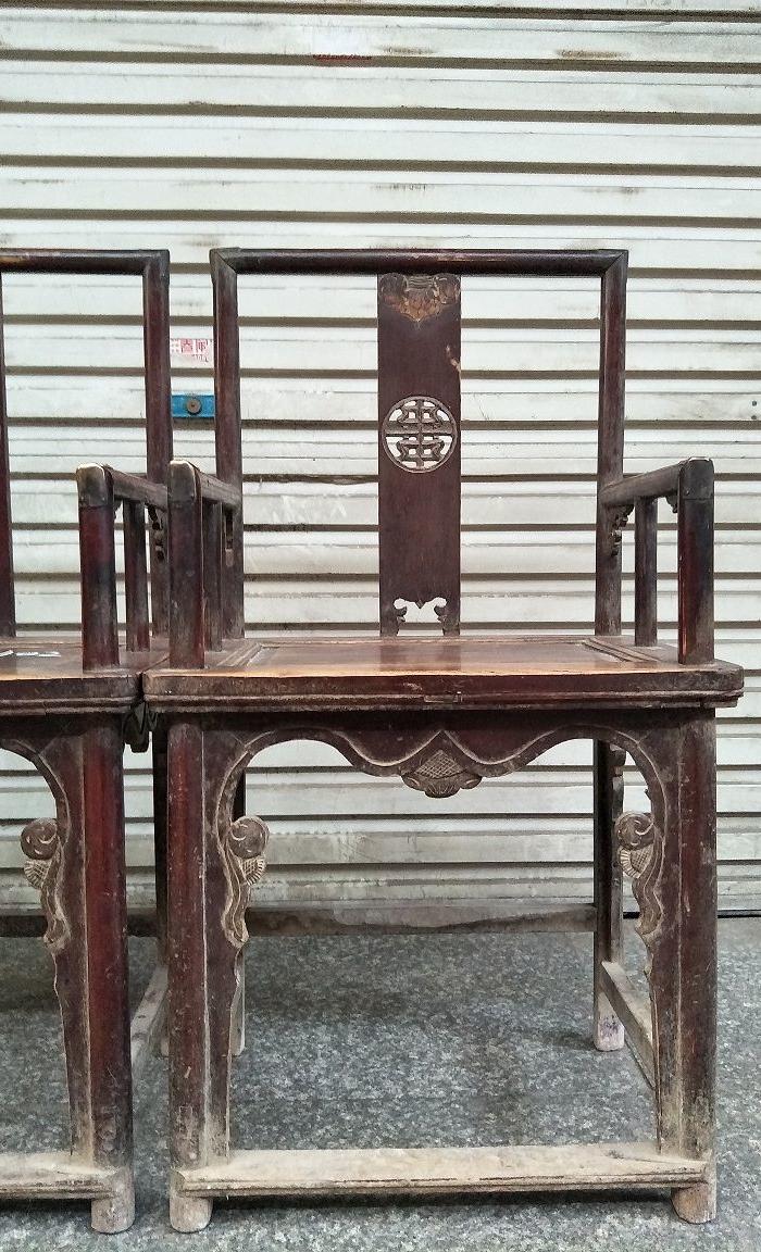 清代包铜官帽椅 2353