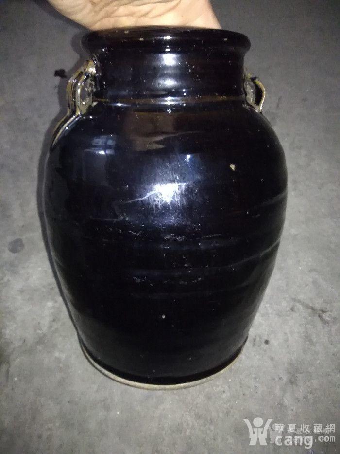 黑釉四系罐