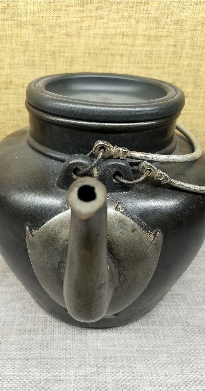 民国时期紫砂包锡壶