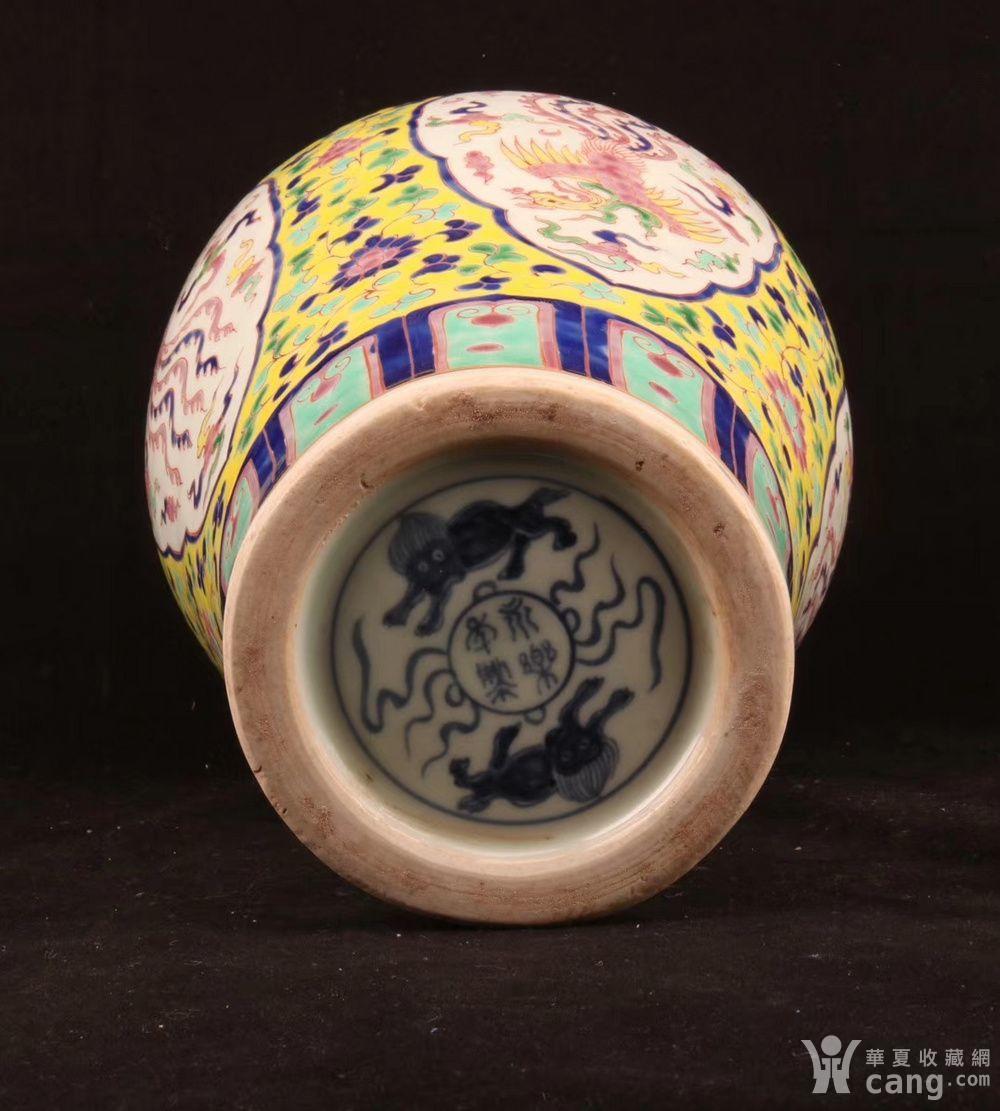永乐五彩凤鸟纹梅瓶 高39cm最大直径16cm底8cm