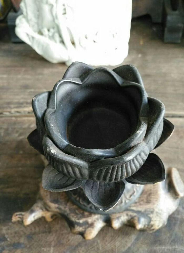 清代难得全品莲花琉璃盏