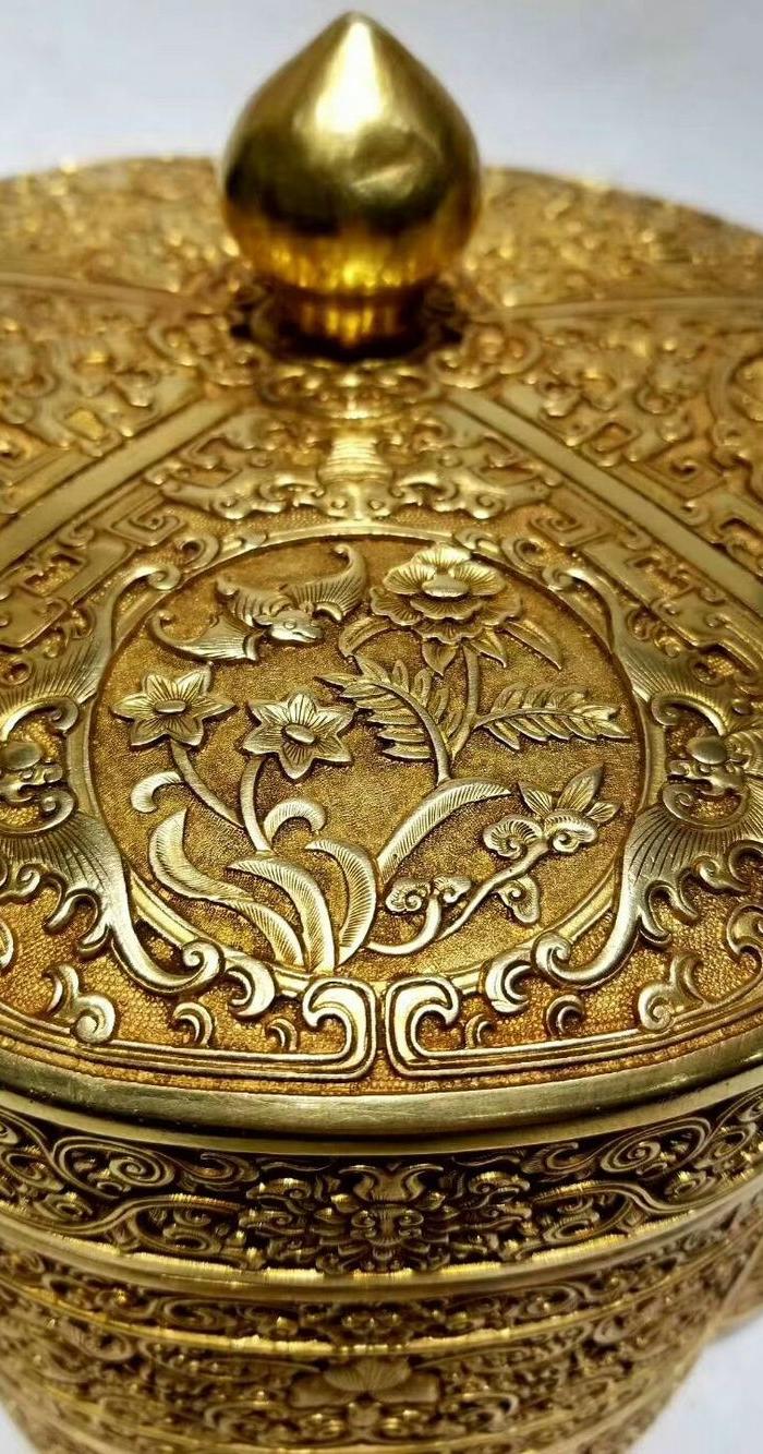 满工.鎏金 首饰盒