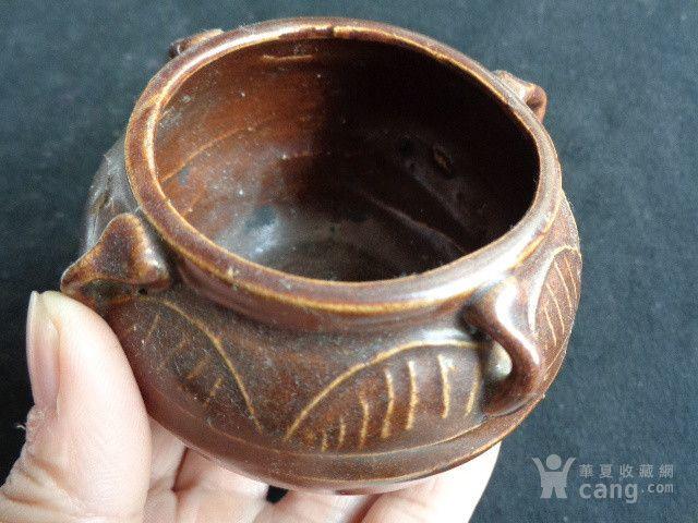 明代酱釉四系小罐子