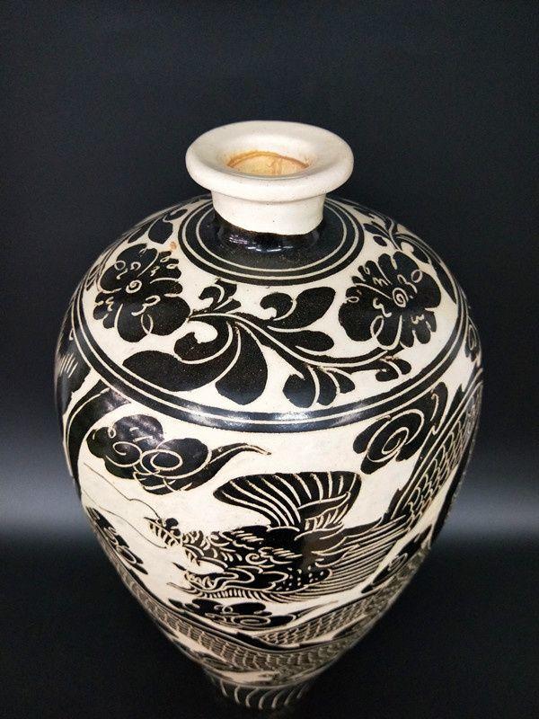 瓷州窑龙凤梅瓶