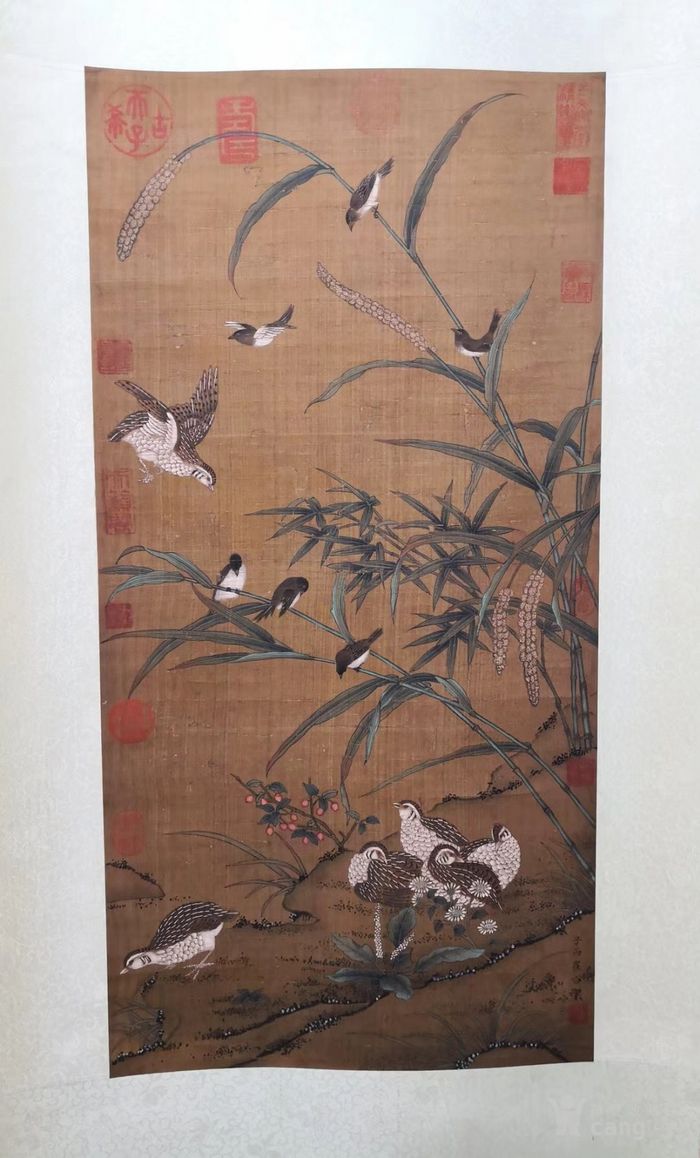 崔白花鸟作品