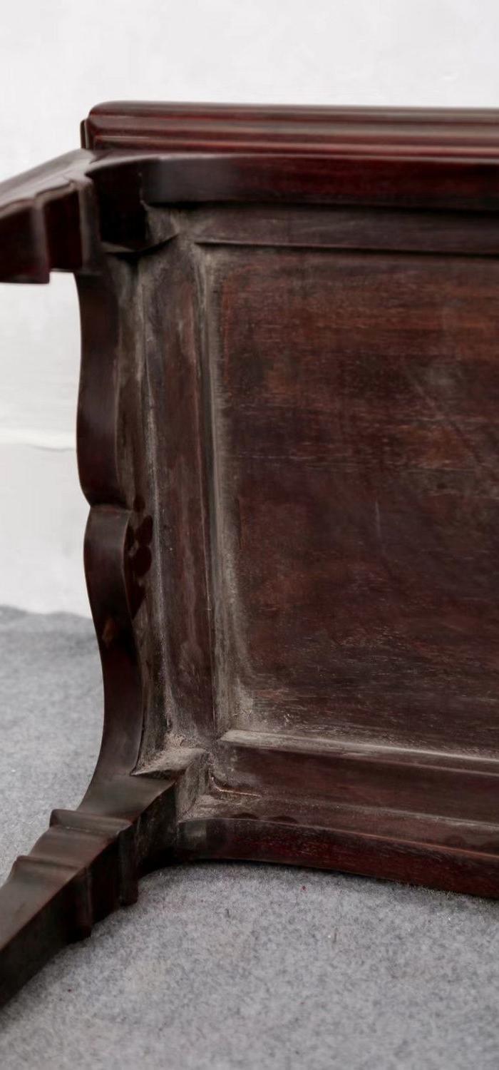 清代紫檀木*腿小条案