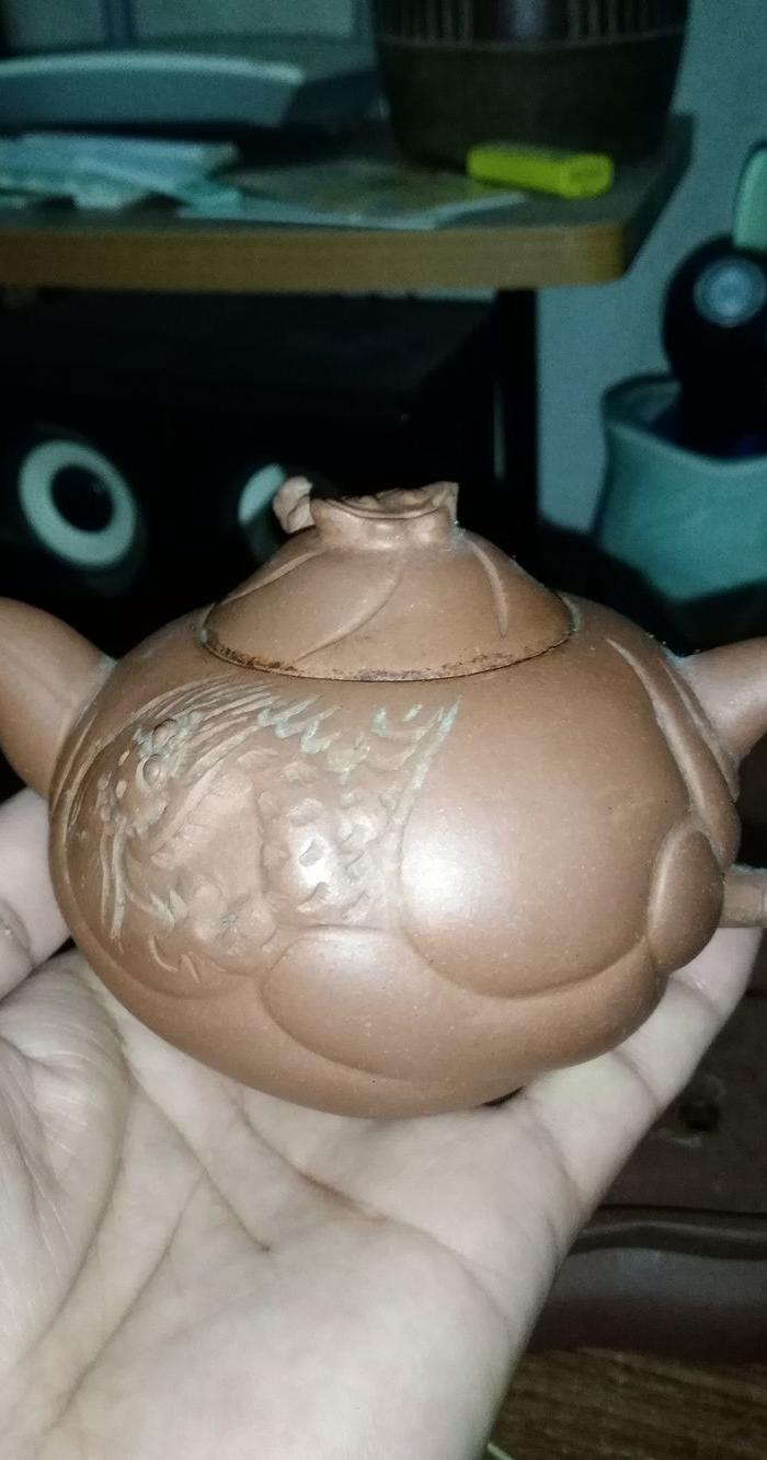 紫砂鱼化龙壶 吴顺仙 一把抓