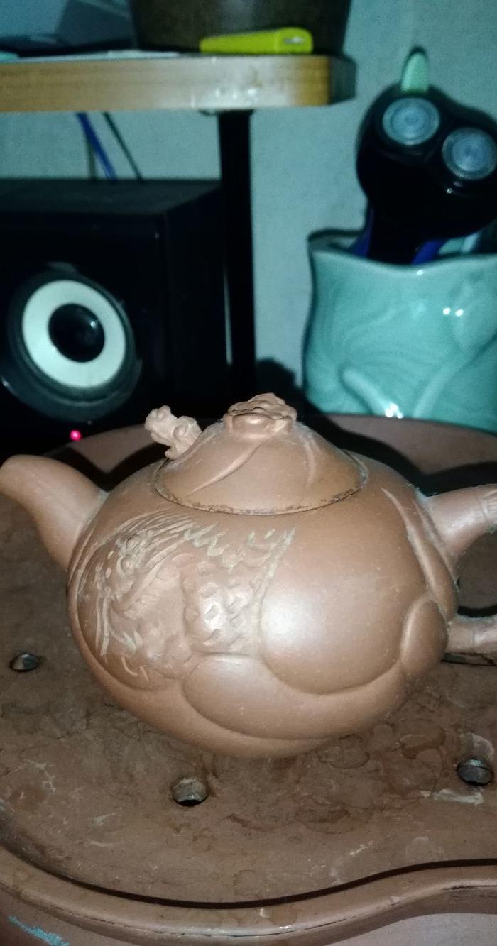 紫砂鱼化龙壶 吴顺仙 一把抓