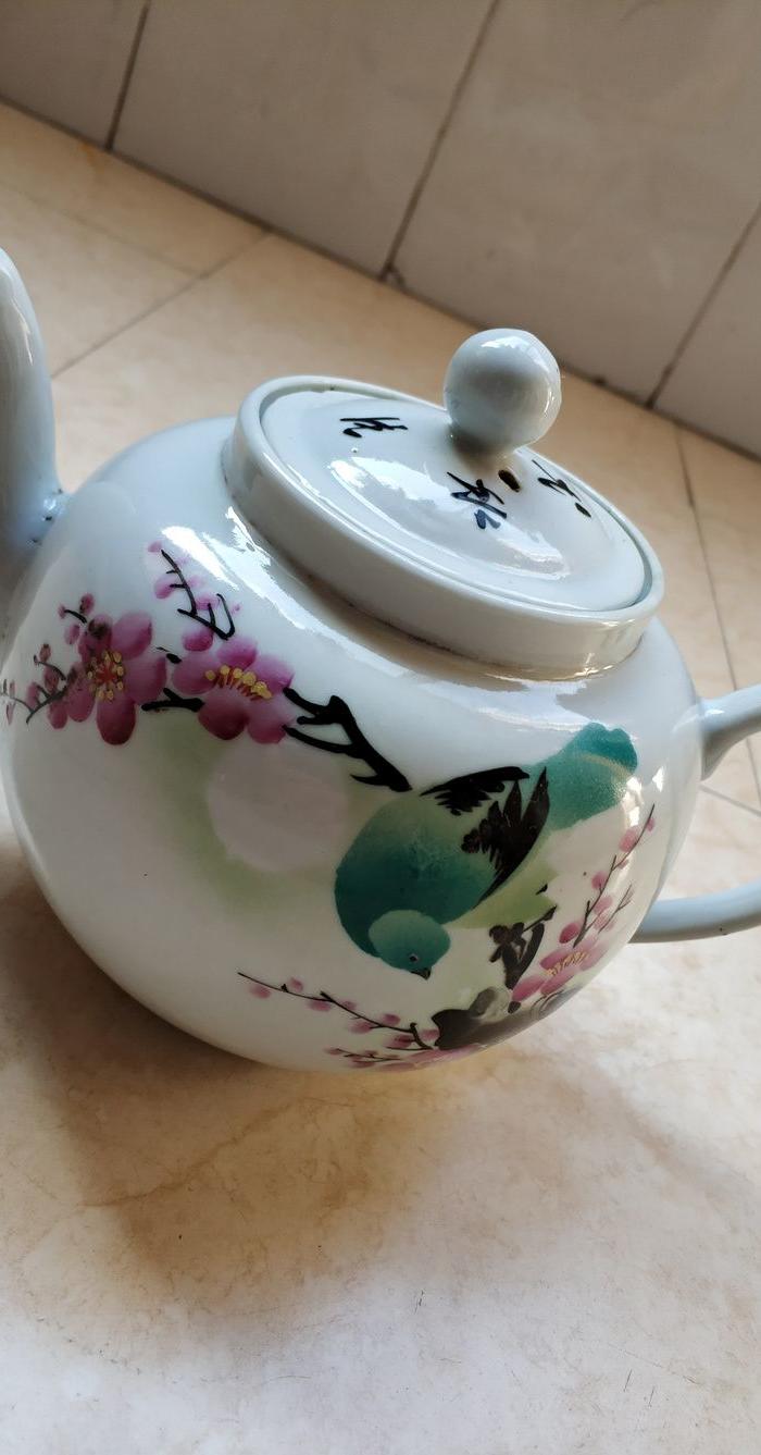 50年代醴陵窑粉彩茶壶