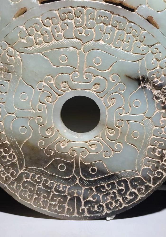 老和田玉战汉双龙玉壁摆件_老和田玉战汉双龙玉壁摆件价格_老和田玉战