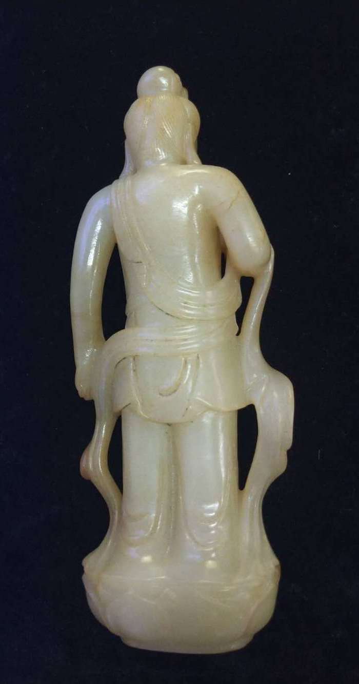 明代,老和田玉观音佛像,到代