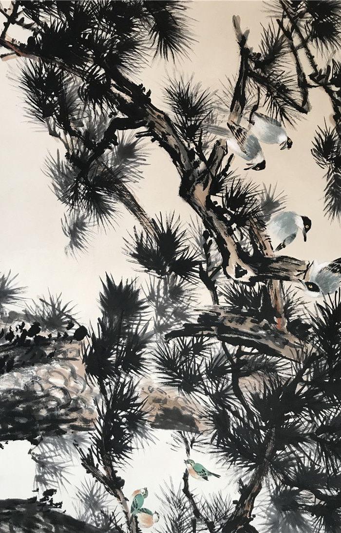 王雪涛精品松鹤图