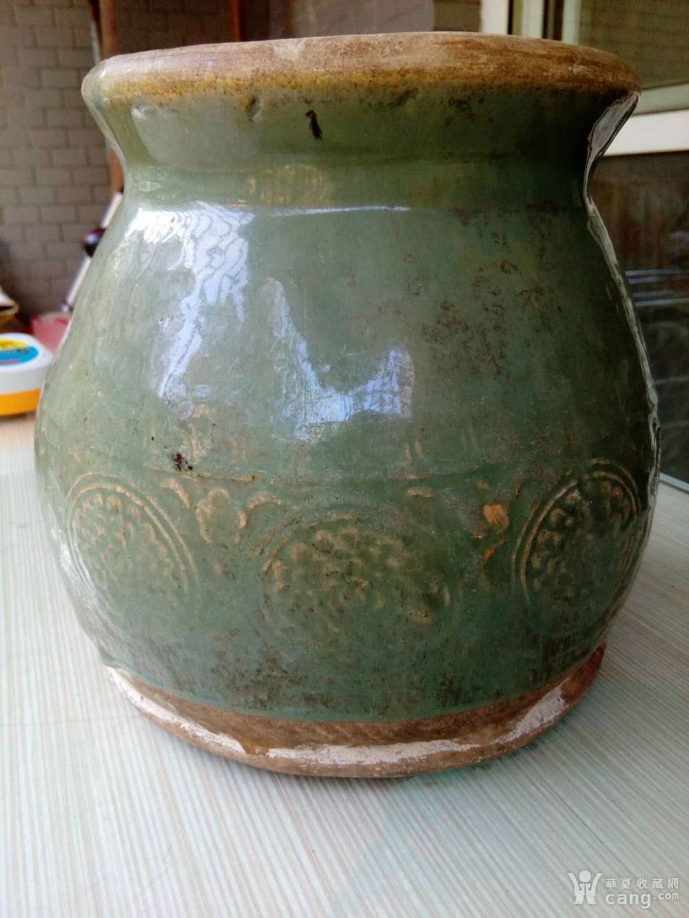 清代绿釉陶罐