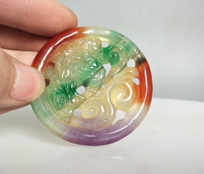 清代五彩翡翠佩