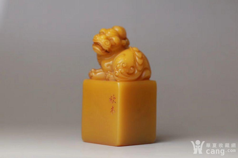 清末民国 高野侯 田黄兽钮印章g