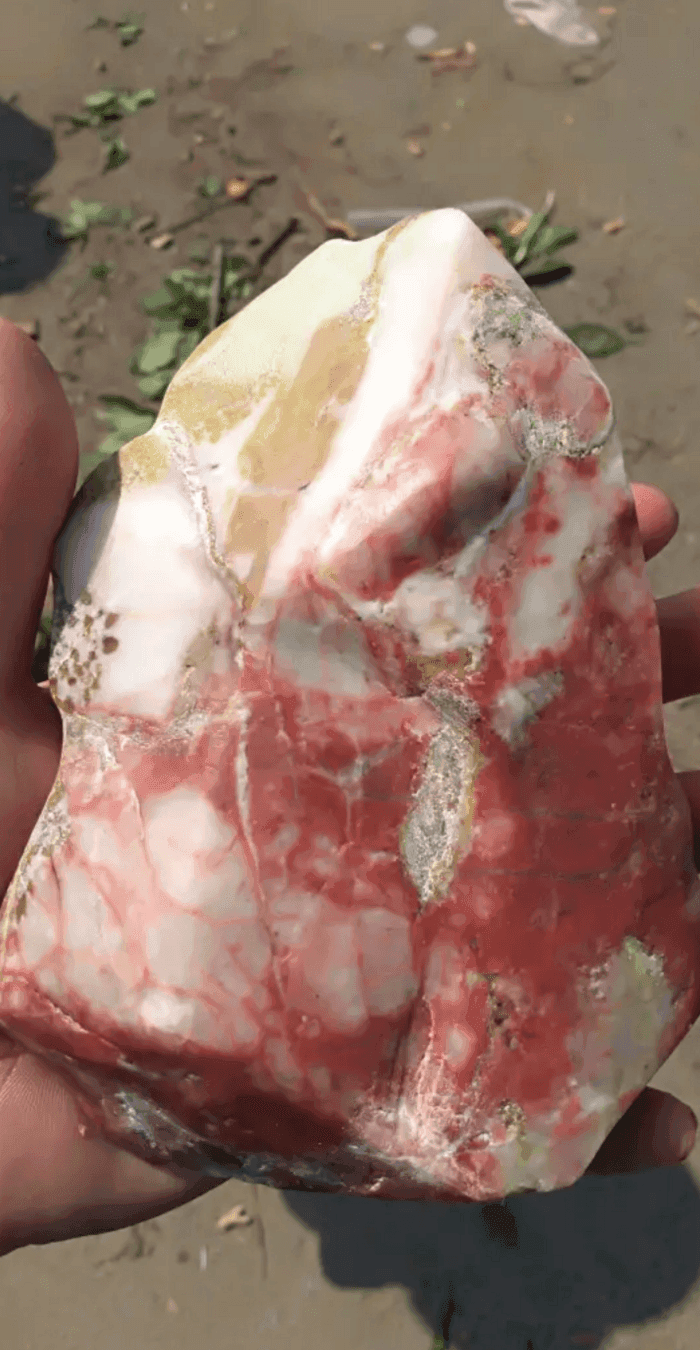 天然山采玉化桃花石_天然山采玉化桃花石价格_天然