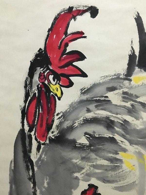 张大千羽公鸡