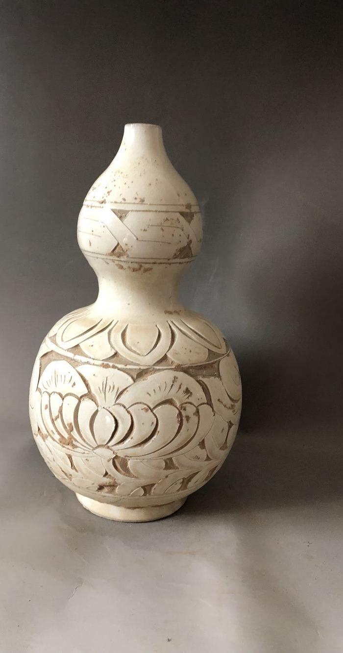 磁州窑深提花葫芦瓶