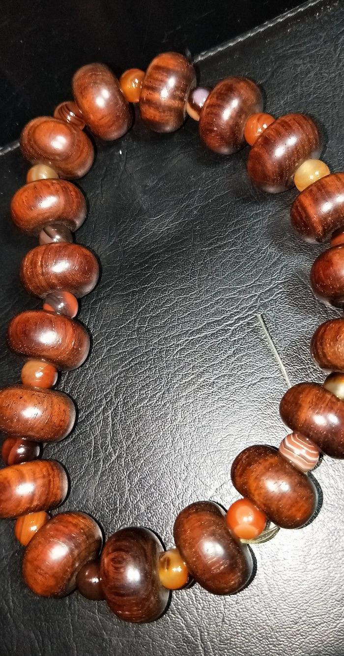 18棵2.5 1.5cm正宗大开门海南黄花梨明清算盘珠手串